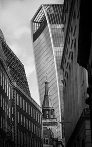 Preview wallpaper tower, buildings, architecture, black and white