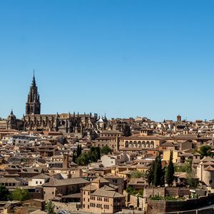 Preview wallpaper tower, buildings, architecture, toledo, spain, city