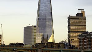 Preview wallpaper tower, buildings, bridge, river, city