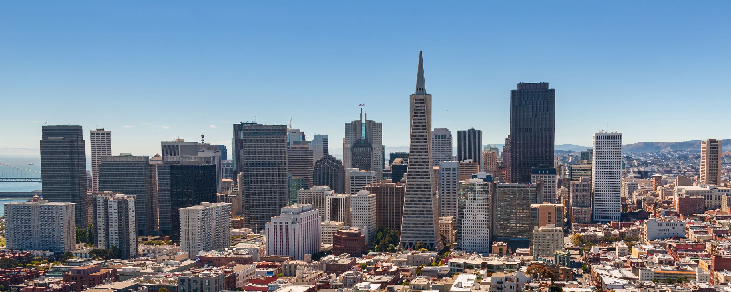 2560x1024 Wallpaper tower, buildings, city, architecture, sky, skyscrapers