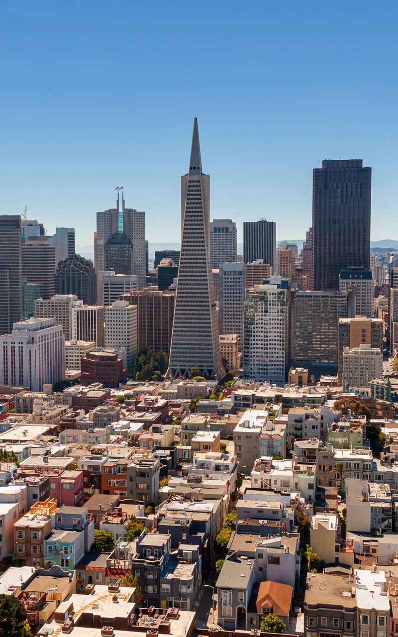 800x1280 Wallpaper tower, buildings, city, architecture, sky, skyscrapers
