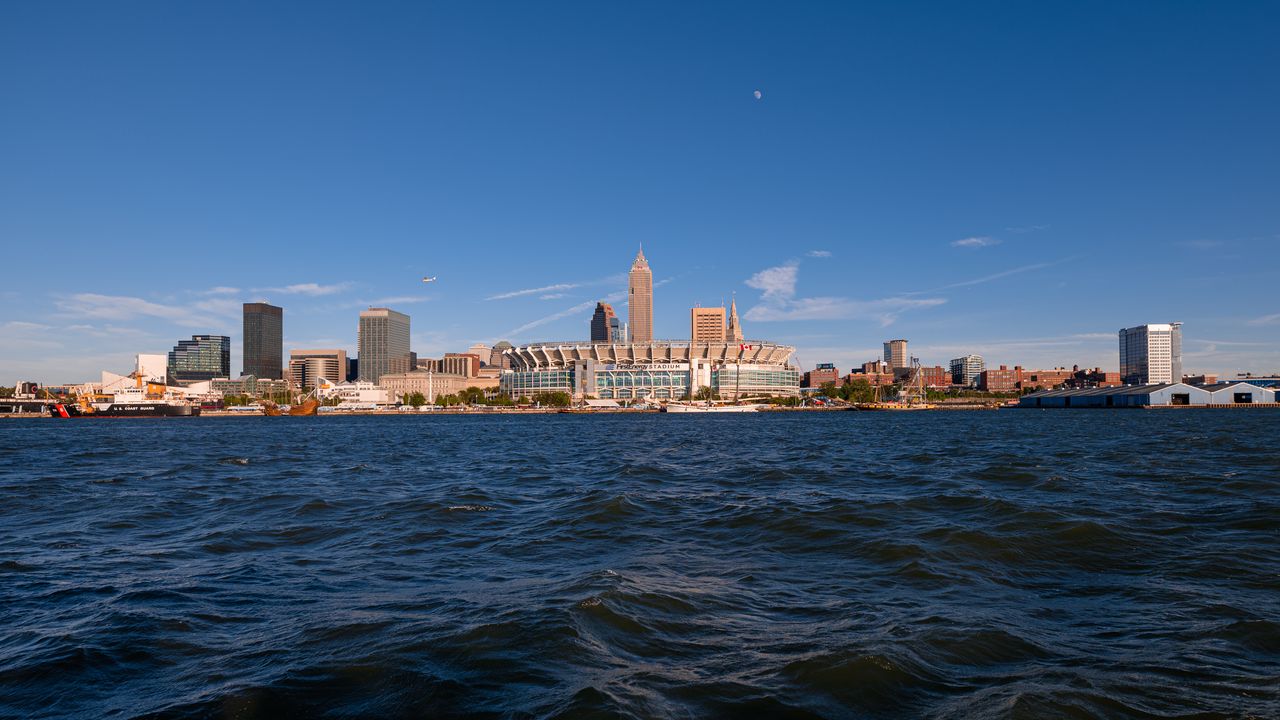Wallpaper tower, buildings, city, sea