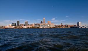 Preview wallpaper tower, buildings, city, sea