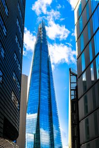 Preview wallpaper tower, buildings, mirror, bottom view