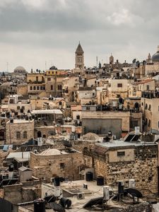 Preview wallpaper tower, buildings, old, city, jerusalem