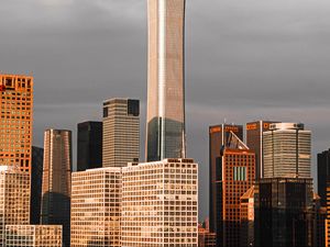 Preview wallpaper tower, buildings, skyscrapers, city, architecture, beijing, china