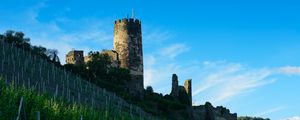 Preview wallpaper tower, castle, ruins, trees, landscape