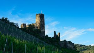 Preview wallpaper tower, castle, ruins, trees, landscape