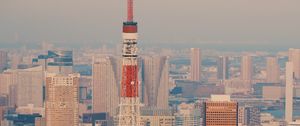 Preview wallpaper tower, city, aerial view, buildings, architecture, tokyo, japan