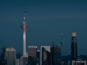 Preview wallpaper tower, city, building, architecture, skyscrapers