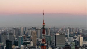 Preview wallpaper tower, city, evening