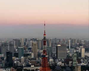 Preview wallpaper tower, city, evening