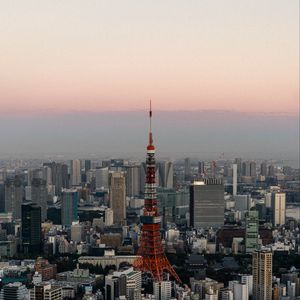 Preview wallpaper tower, city, evening