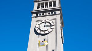 Preview wallpaper tower, clock, building, architecture, flag, city, san francisco