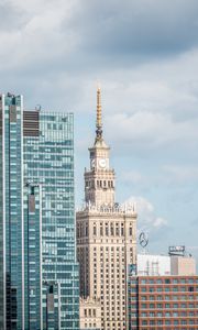 Preview wallpaper tower, clock, buildings, architecture, city