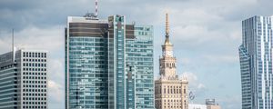 Preview wallpaper tower, clock, buildings, architecture, city