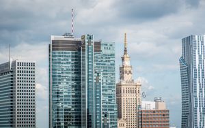 Preview wallpaper tower, clock, buildings, architecture, city