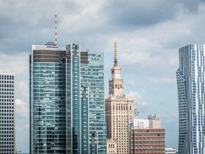 Preview wallpaper tower, clock, buildings, architecture, city