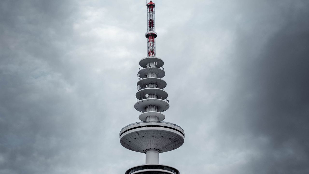 Wallpaper tower, clouds, sky, architecture