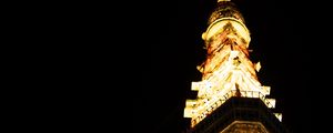 Preview wallpaper tower, construction, architecture, backlight, night