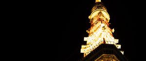 Preview wallpaper tower, construction, architecture, backlight, night