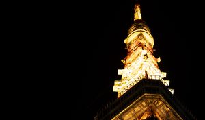 Preview wallpaper tower, construction, architecture, backlight, night