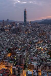 Preview wallpaper tower, evening, city