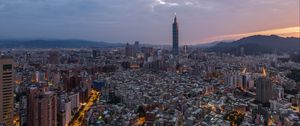 Preview wallpaper tower, evening, city
