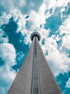 Preview wallpaper tower, facade, building, architecture, bottom view