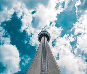 Preview wallpaper tower, facade, building, architecture, bottom view