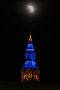Preview wallpaper tower, glow, night, dark