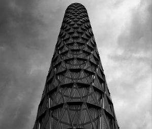 Preview wallpaper tower, grid, metal, black and white