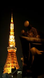 Preview wallpaper tower, lighting, architecture, dark