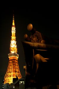 Preview wallpaper tower, lighting, architecture, dark