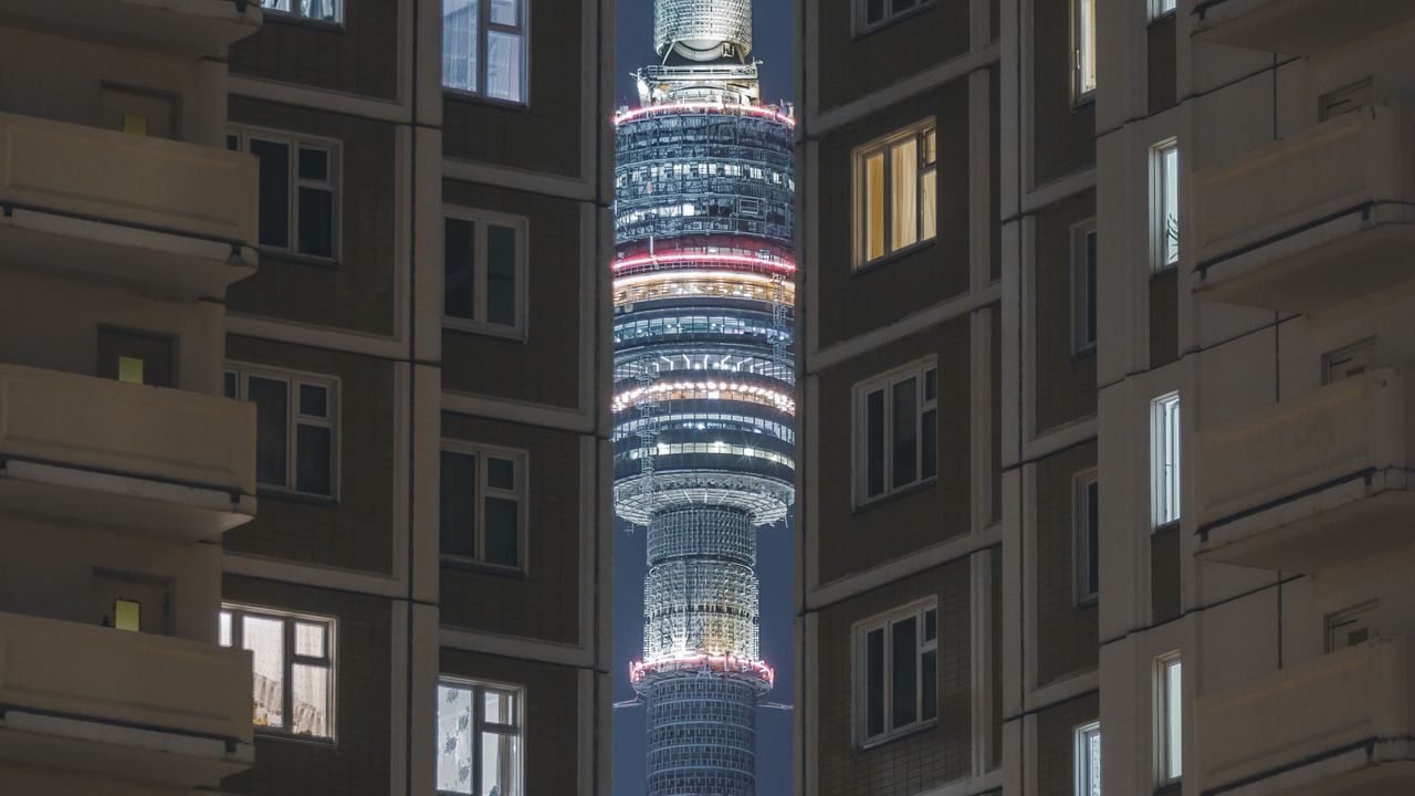 Wallpaper tower, lighting, building, facade, architecture