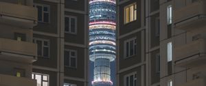 Preview wallpaper tower, lighting, building, facade, architecture