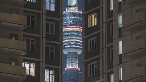 Preview wallpaper tower, lighting, building, facade, architecture