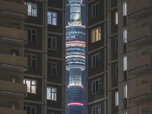 Preview wallpaper tower, lighting, building, facade, architecture