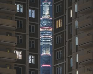 Preview wallpaper tower, lighting, building, facade, architecture