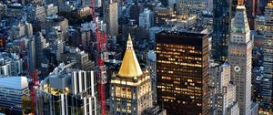 Preview wallpaper tower, lights, buildings, city, view