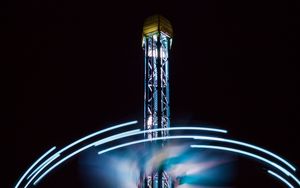 Preview wallpaper tower, lights, light, night
