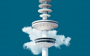 Preview wallpaper tower, sky, cloud