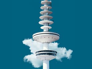 Preview wallpaper tower, sky, cloud