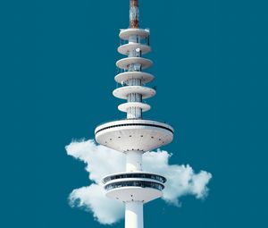 Preview wallpaper tower, sky, cloud