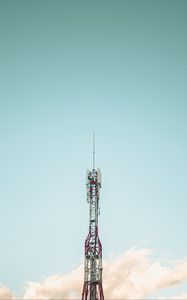 Preview wallpaper tower, sky, cloud, minimalism