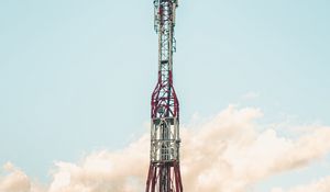 Preview wallpaper tower, sky, cloud, minimalism