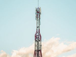 Preview wallpaper tower, sky, cloud, minimalism
