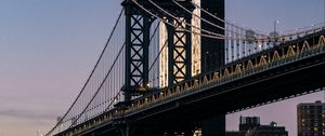Preview wallpaper tower, skyscraper, bridge, buildings, architecture, city