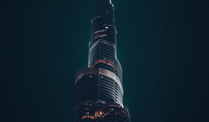 Preview wallpaper tower, skyscraper, building, architecture, night, dark