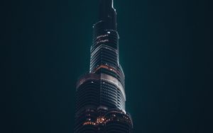 Preview wallpaper tower, skyscraper, building, architecture, night, dark
